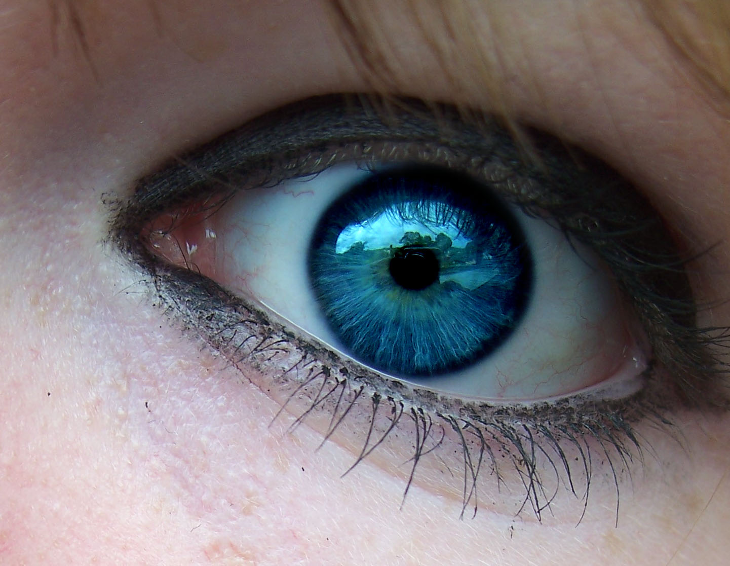 Дневной макияж для голубых глаз