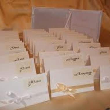 Оформляем свадебный стол: банкетные карточки на держателях